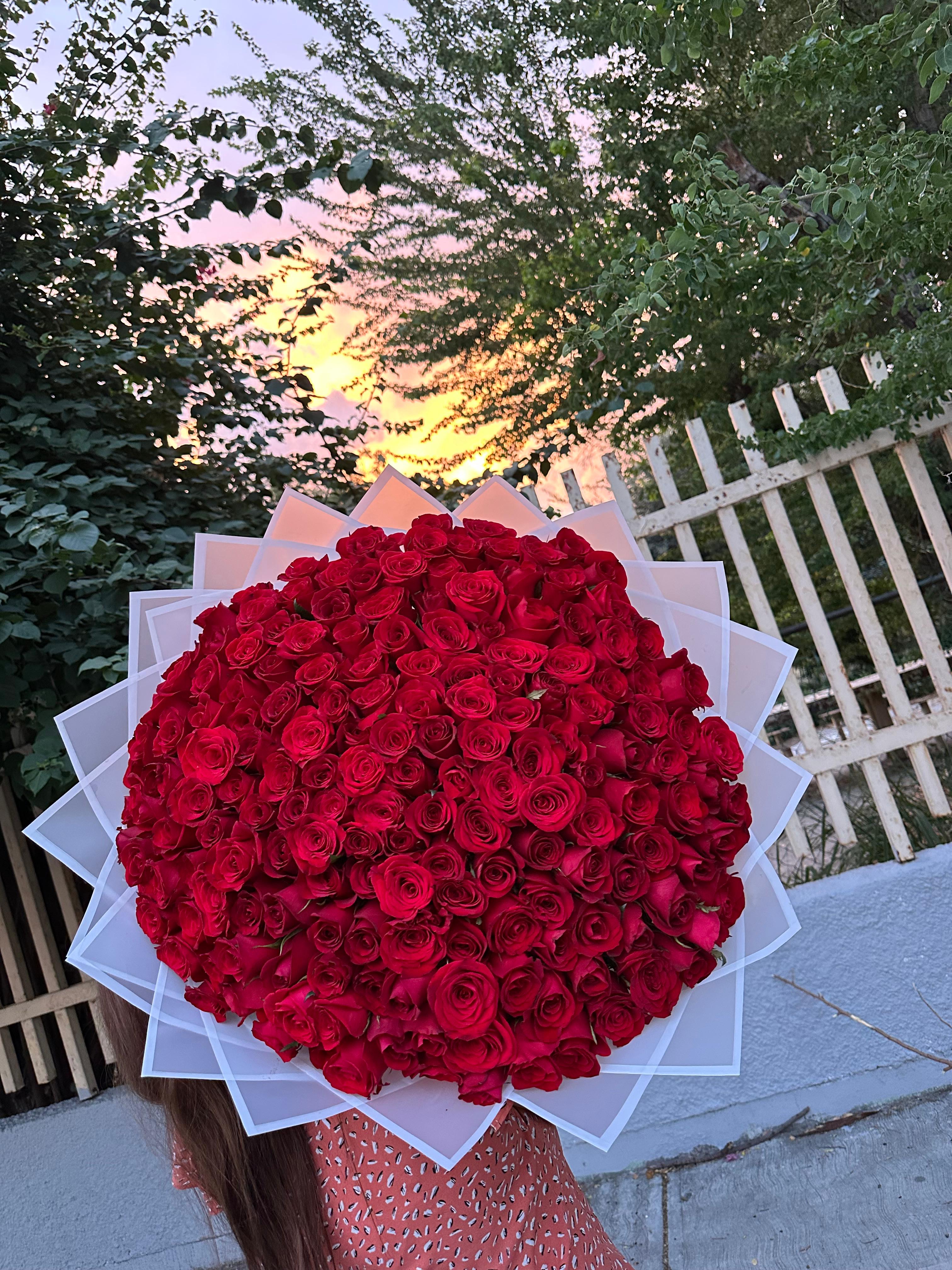 Gigante ramo de rosas