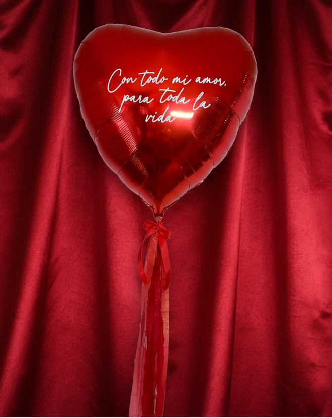 Corazón metálico gigante personalizado 36"