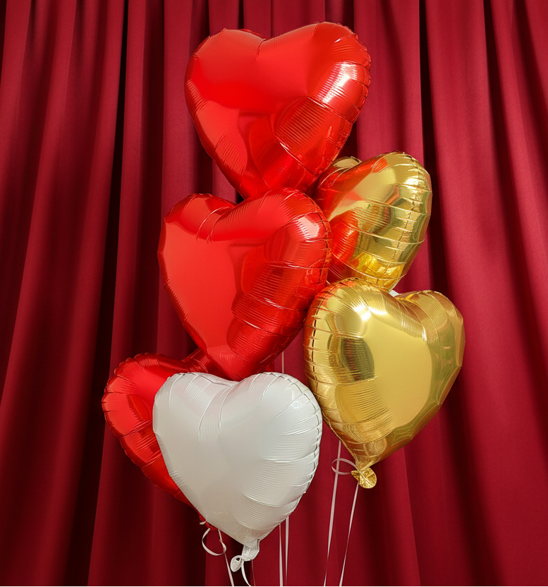 Corazones metálicos 18"