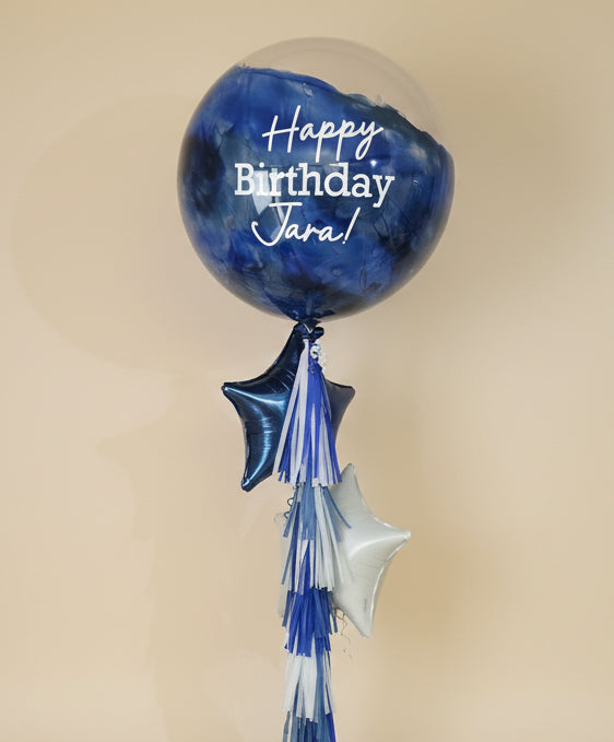 RAMILLETE BURBUJA MEDIANA + ESTRELLAS